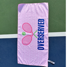 Load image into Gallery viewer, Over Served Tennis Microfiber Athletic Towel
