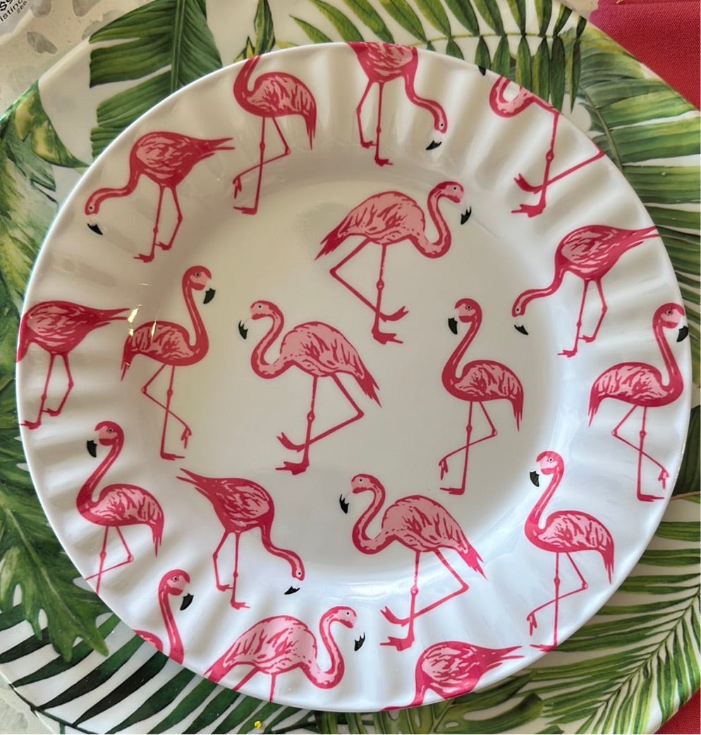 Flamingo Outdoor Salad Plate