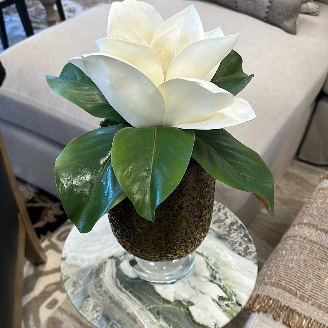 Glass Chalice & Magnolia Arrangement