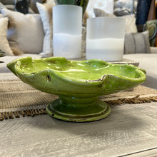 Load image into Gallery viewer, Green Antique Pedestal Tray
