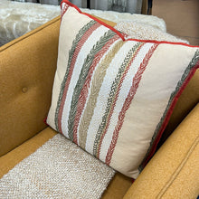 Load image into Gallery viewer, Red Trim Embroidered Pillow
