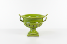 Load image into Gallery viewer, Green Antique Pedestal Bowl
