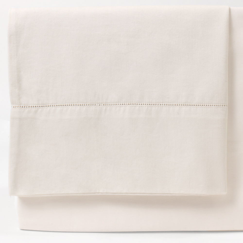 Ivory Murano Hemstitched King Sheet Set