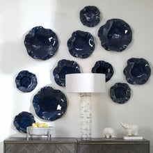 Load image into Gallery viewer, Cobalt Blue Ceramic Wall Art Set/3
