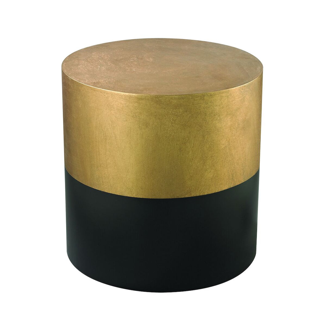 Black & Gold Drum Table
