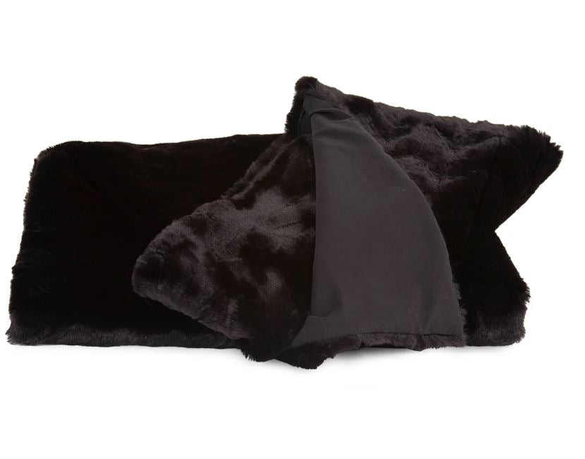 Faux Fur Ebony Throw Blanket