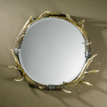 Load image into Gallery viewer, Stag Horn Round Mirror
