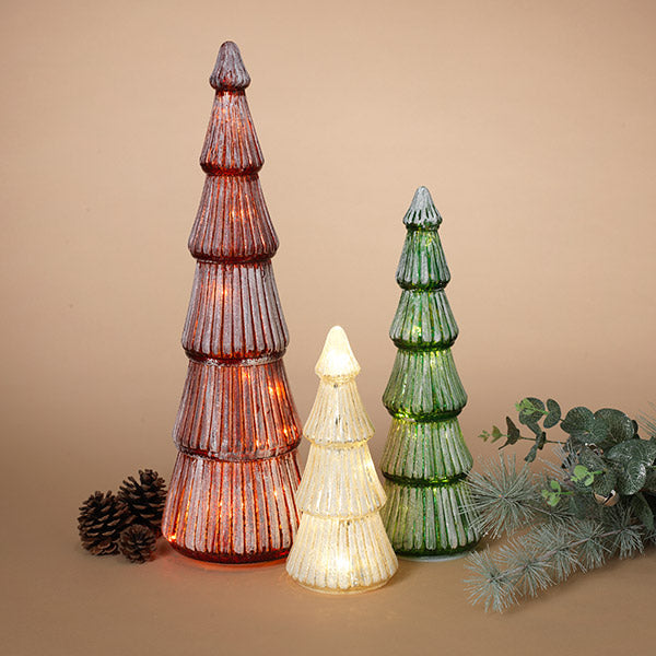 Mercury Glass Holiday Trees - Light up