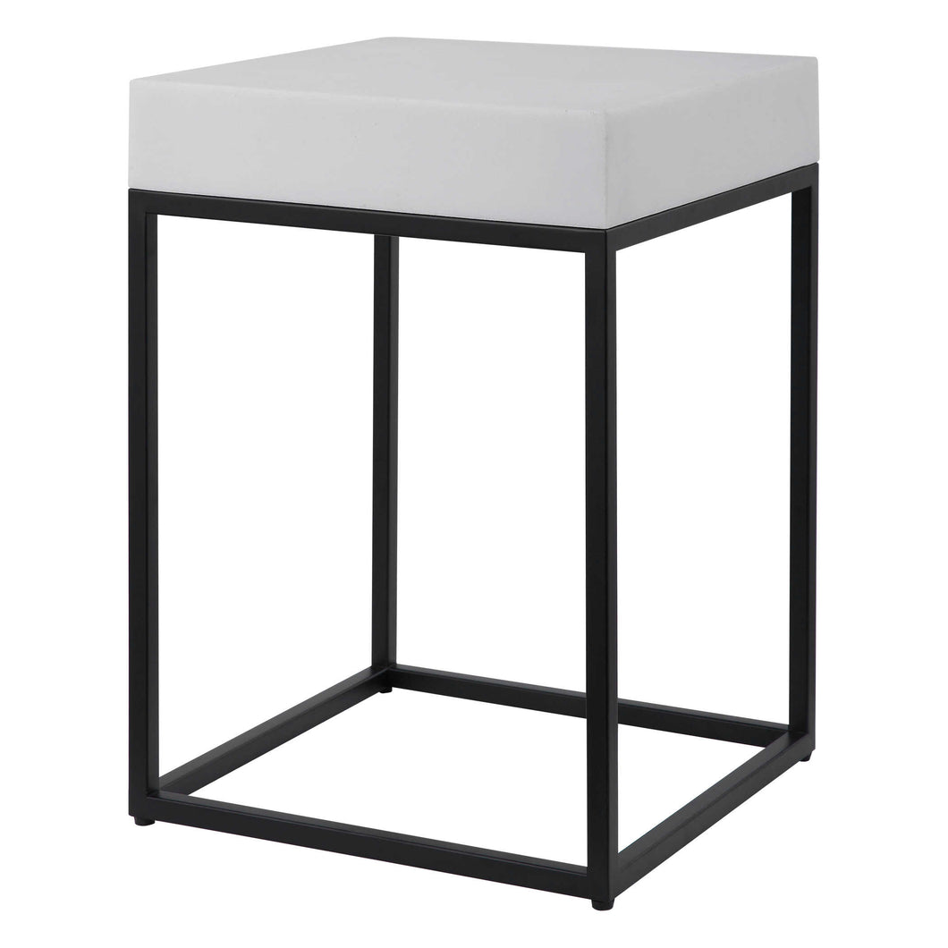 White Marble Accent Table