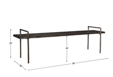Load image into Gallery viewer, Acacia Wood Bench &amp; Textured Iron Legs 76&quot; L x 23&quot; W
