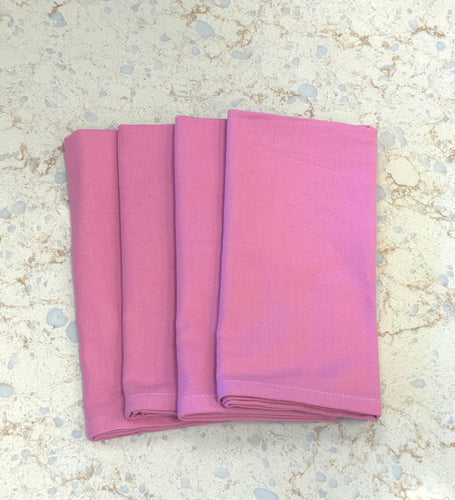 Pink cotton napkins set of 4 (6248344158406)