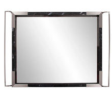 Load image into Gallery viewer, Art Deco Black Marble  &amp; Mirror Tray
