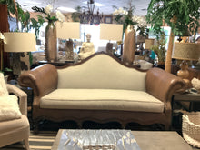 Load image into Gallery viewer, Leather Beige Fabric Sofa (6190859681990)
