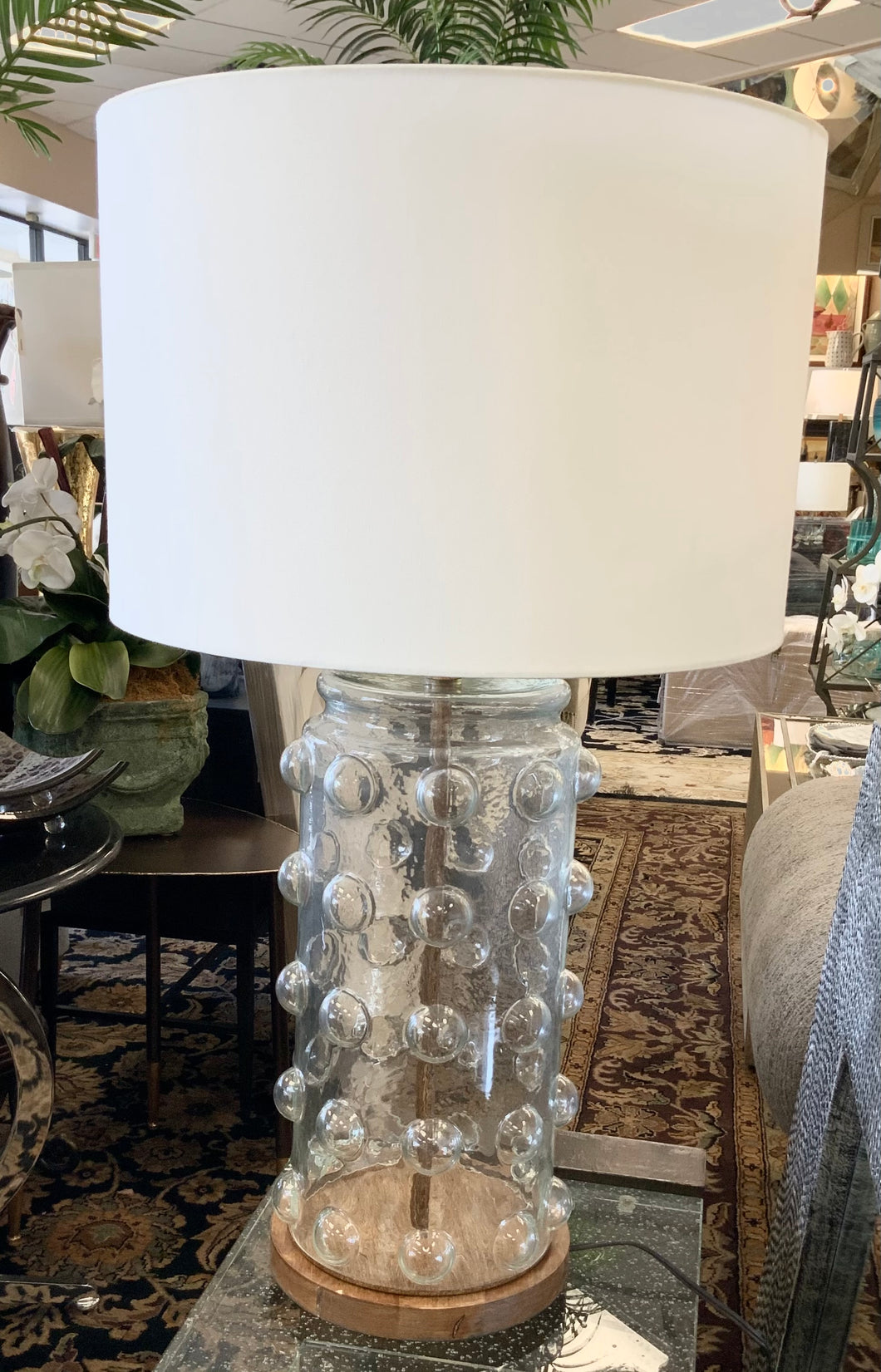 Clear Bubble Glass Lamp