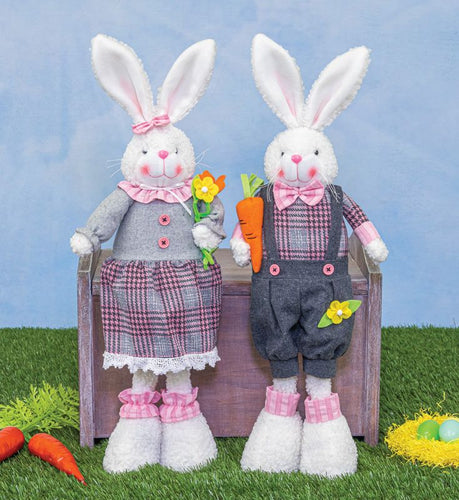 Tall Plaid Bunny