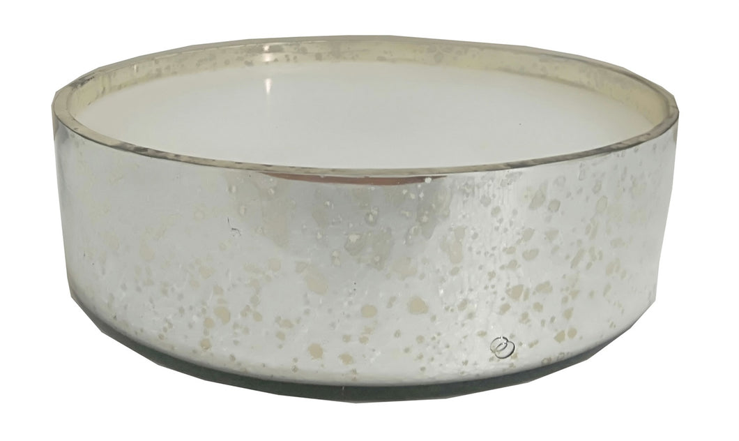 Unscented Candle in Antique Silver Vase