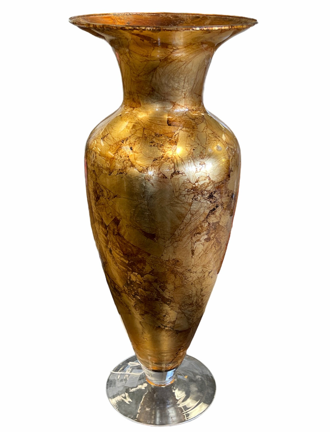 Tall gold vase