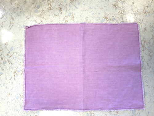 Fringed lavender placemats set of 4 (6248450687174)