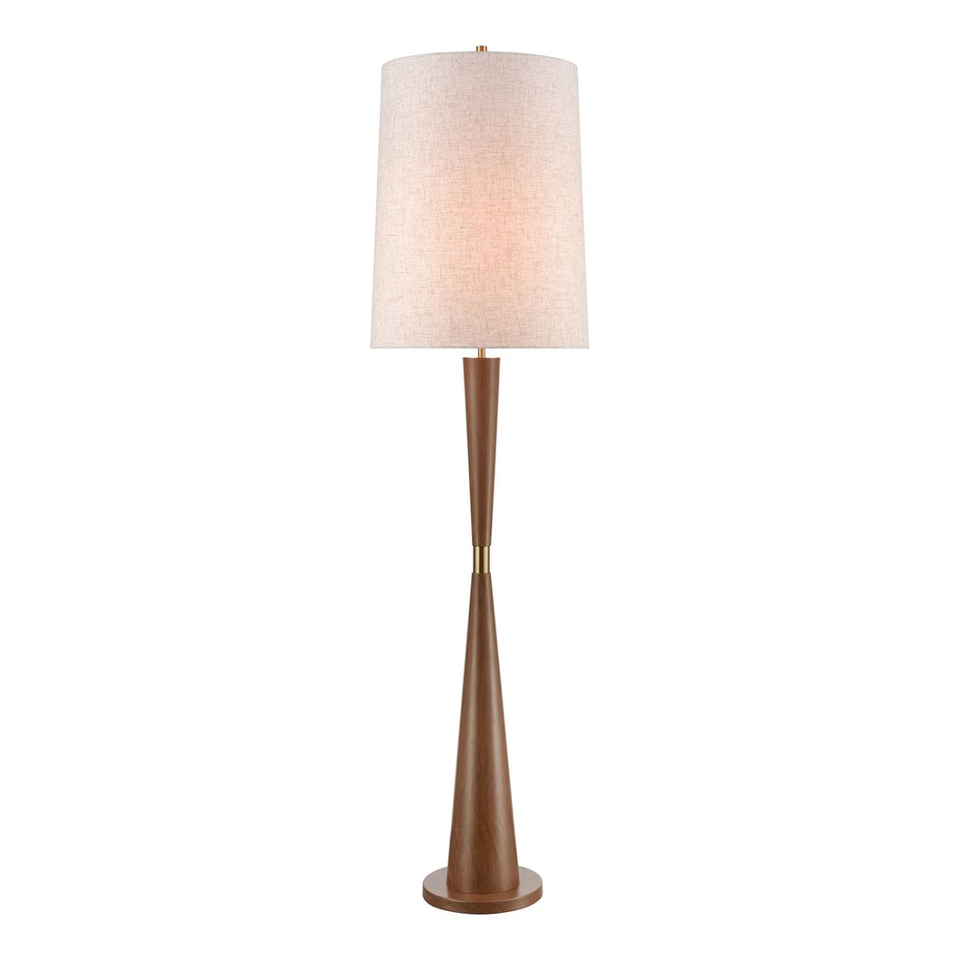 Burlwood floor lamp