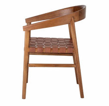 Load image into Gallery viewer, Wood Chair and Warm Woven Leather Chair
