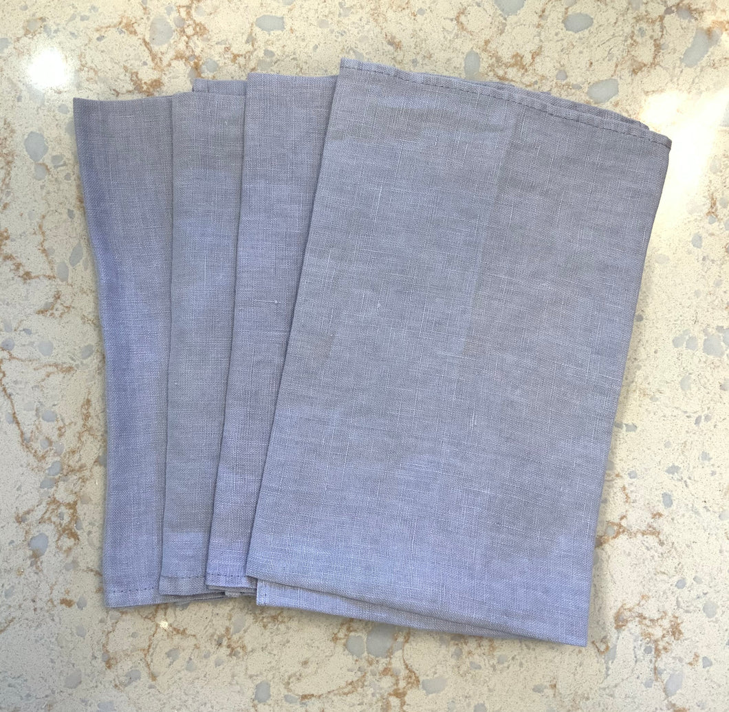 Gray linen napkins set of 4
