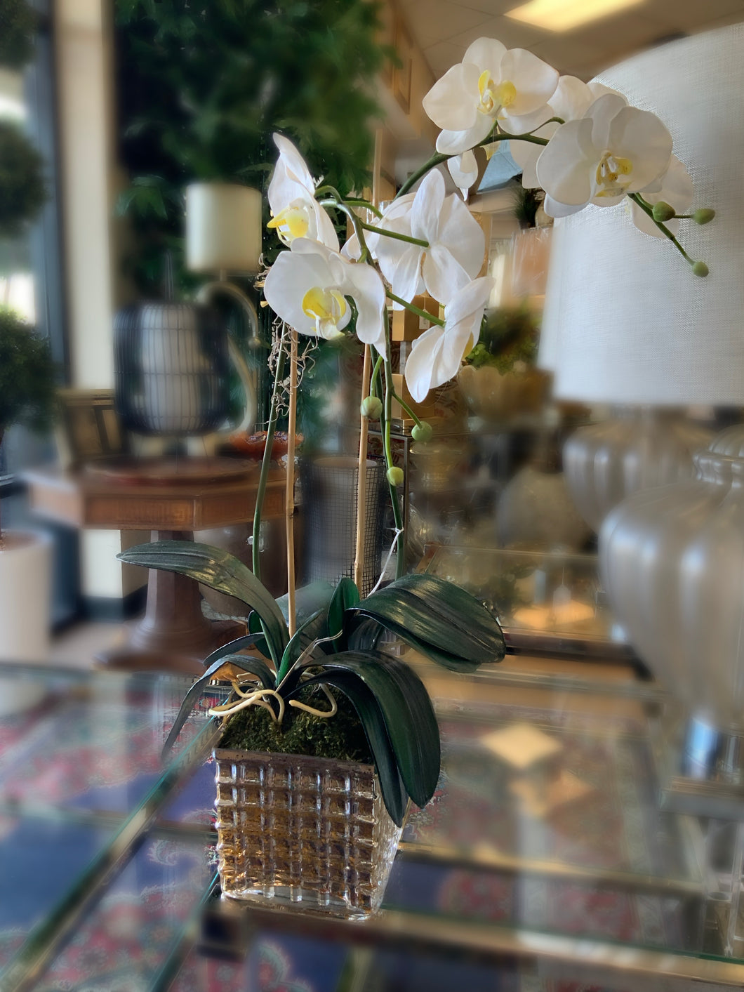 Orchid Mercury Glass Vase LG
