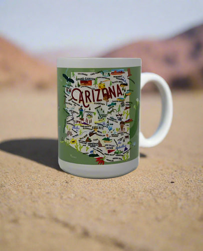 Arizona Map Mug 15 oz