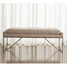 Load image into Gallery viewer, Leather Tufted Bench
