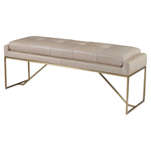 Load image into Gallery viewer, Leather Tufted Bench
