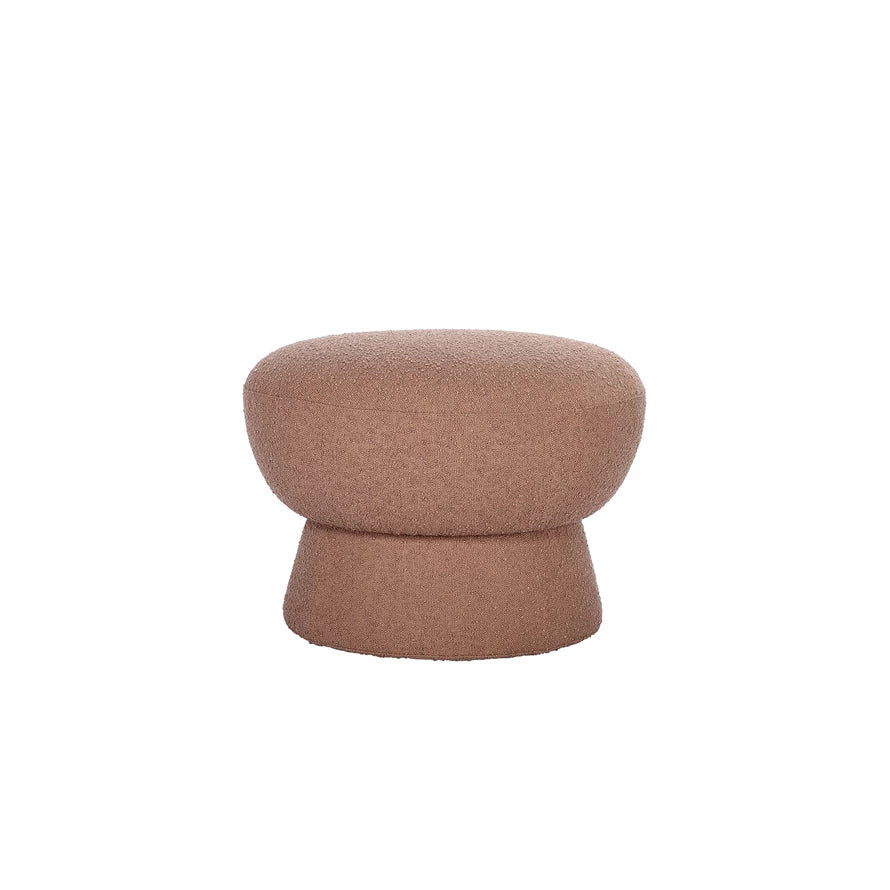 Camel Color Fabric Upholstered Boucle Ottoman 25
