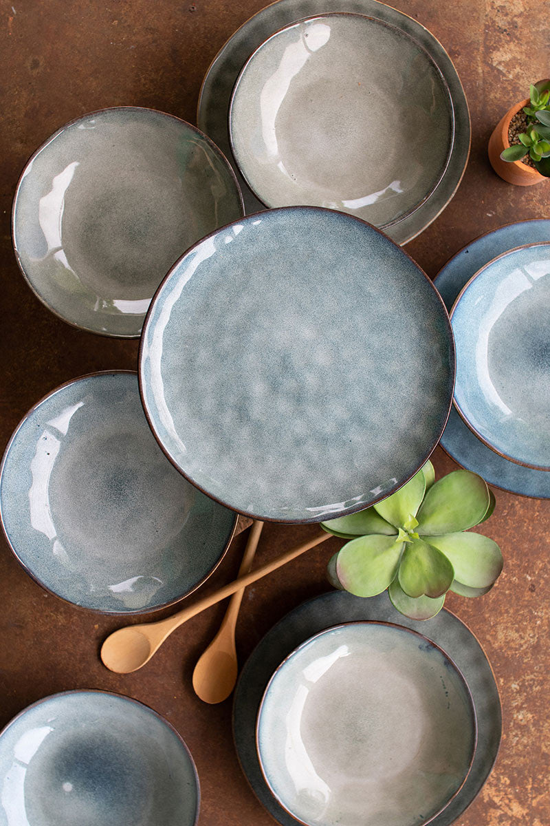 Blue ceramic dishes