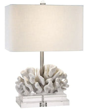 Load image into Gallery viewer, 22&quot; Bleached Coral Lamp w/Custom Shade
