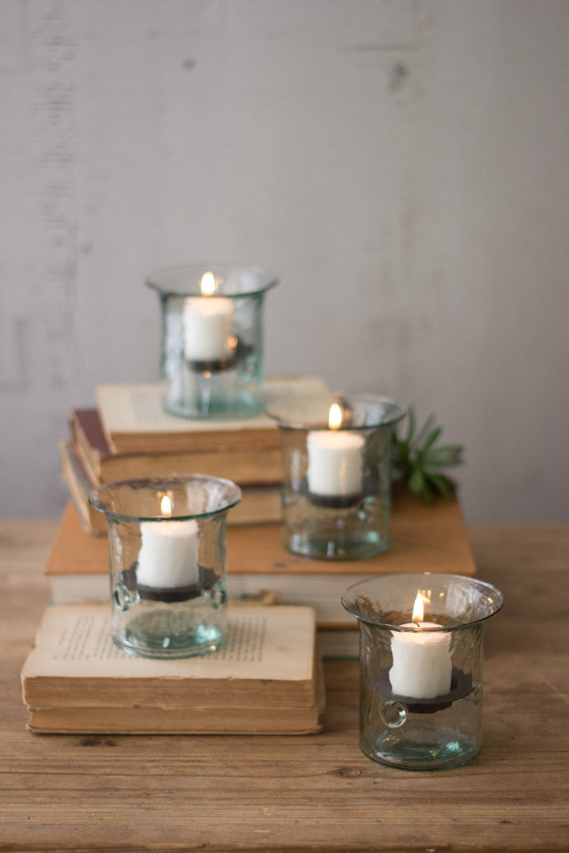 Recycled Glass Mini Votive Candle Holder