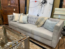 Load image into Gallery viewer, Gray Tufted  Sofa with Silver Nailheads (6190872985798)

