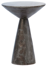 Load image into Gallery viewer, Charcoal Gray Stone Round Side Table
