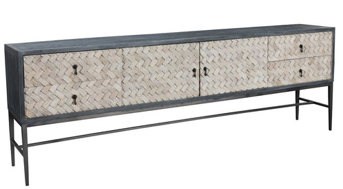 Gray/White Wood Sideboard Sideboard (6181179916486)