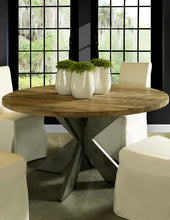 Load image into Gallery viewer, Industrial Teak Wood Dining Table
