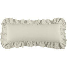 Load image into Gallery viewer, linen ruffled lumbar pillow
