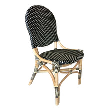 Load image into Gallery viewer, French Weave Black &amp; Cream Bistro Chair
