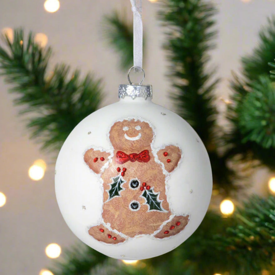 Gingerbread Glass Ornament