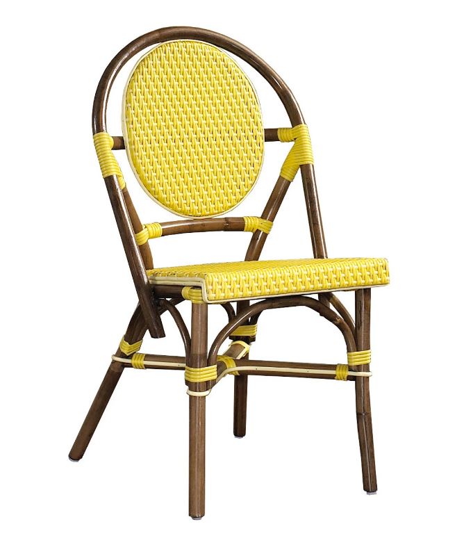 Set of 2 Yellow Bistro Chairs