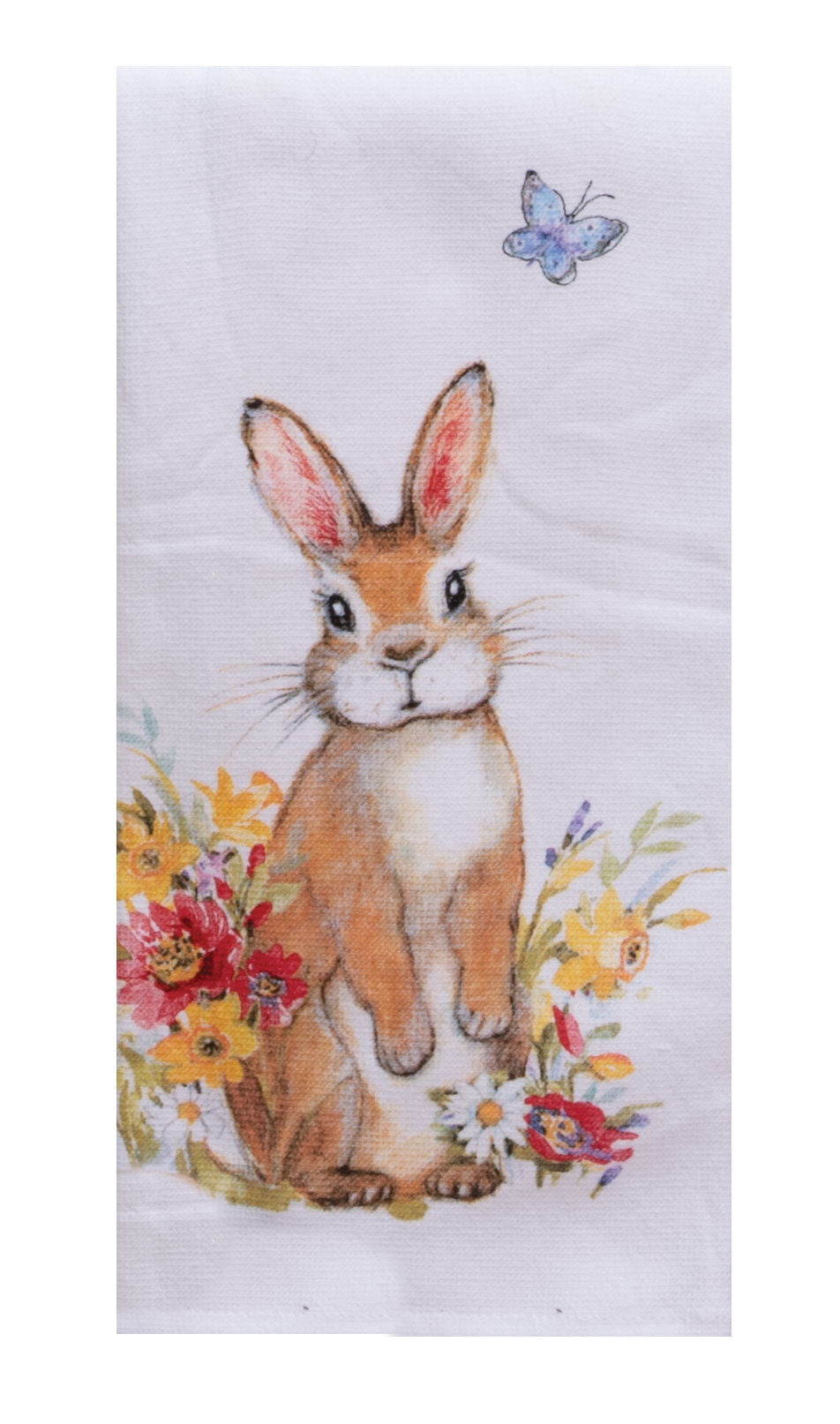 Floral Spring Bunny Terry Towel