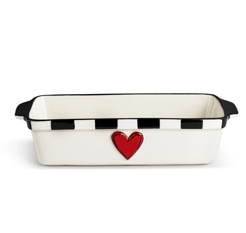Red Heart Loaf Dish