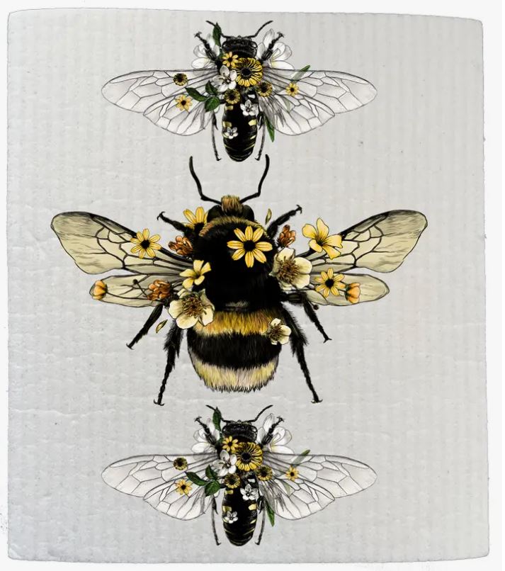 Vintage Bee Swedish Dishcloth