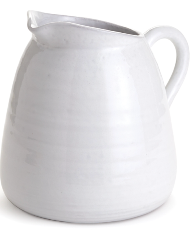 Jolly white pitcher