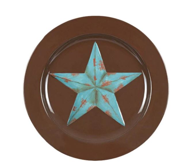 Star Turquoise Dinner Plate