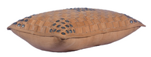 Load image into Gallery viewer, Studded leather weaved pillow

