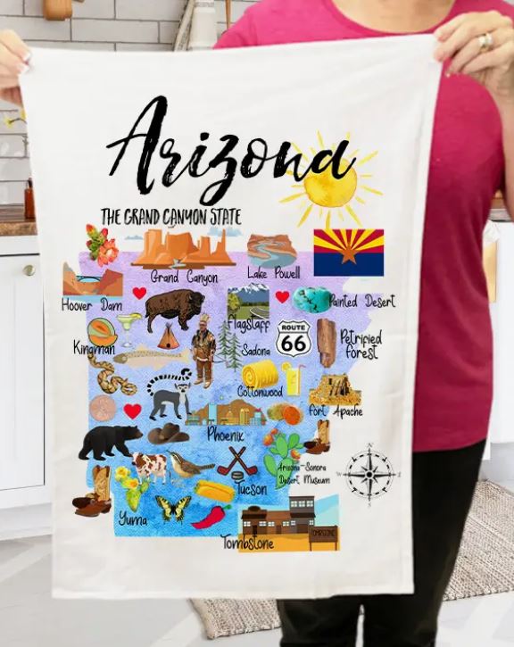 AZ Map Kitchen Towel