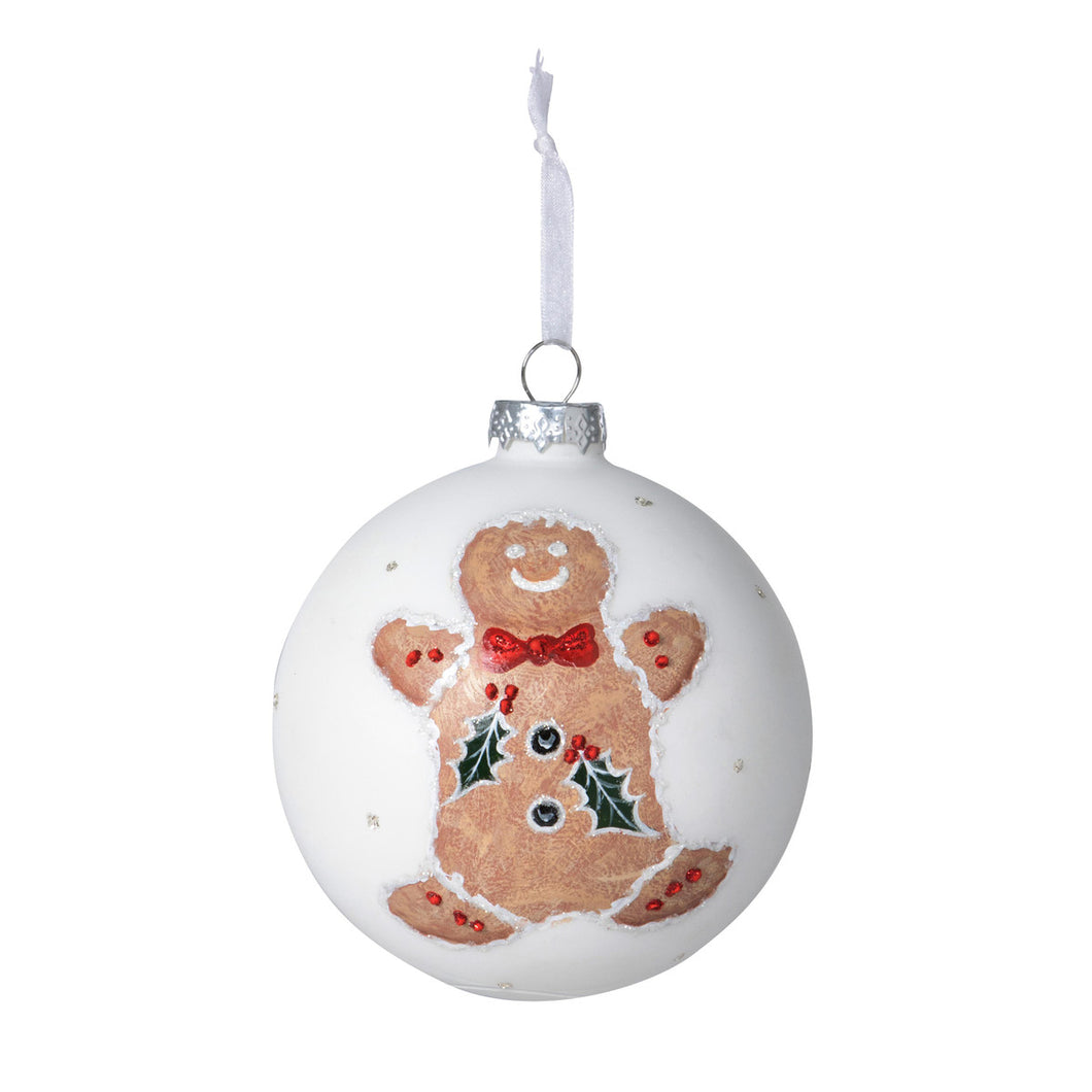 Gingerbread Glass Ornament