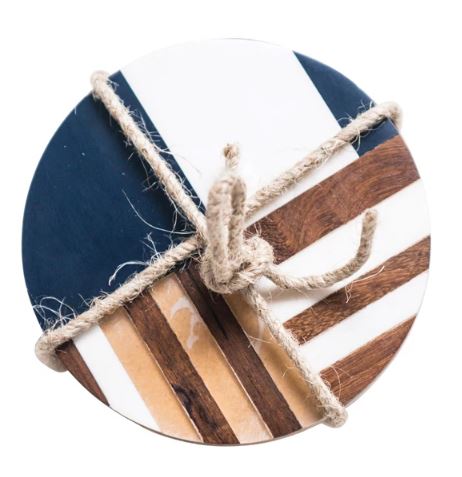 Set of Round Wood Coasters